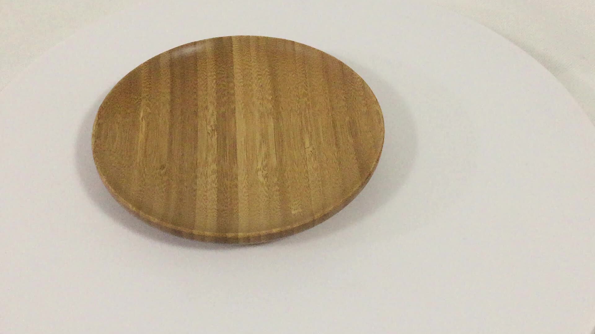 Round Reusable Bamboo Wood Plates Dish - Buy Plates,Bamboo Plates ...