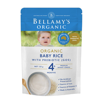Bellamy baby prebiotics organic rice rice flour 125g bag high-speed rail baby nutrition rice paste Australian bag