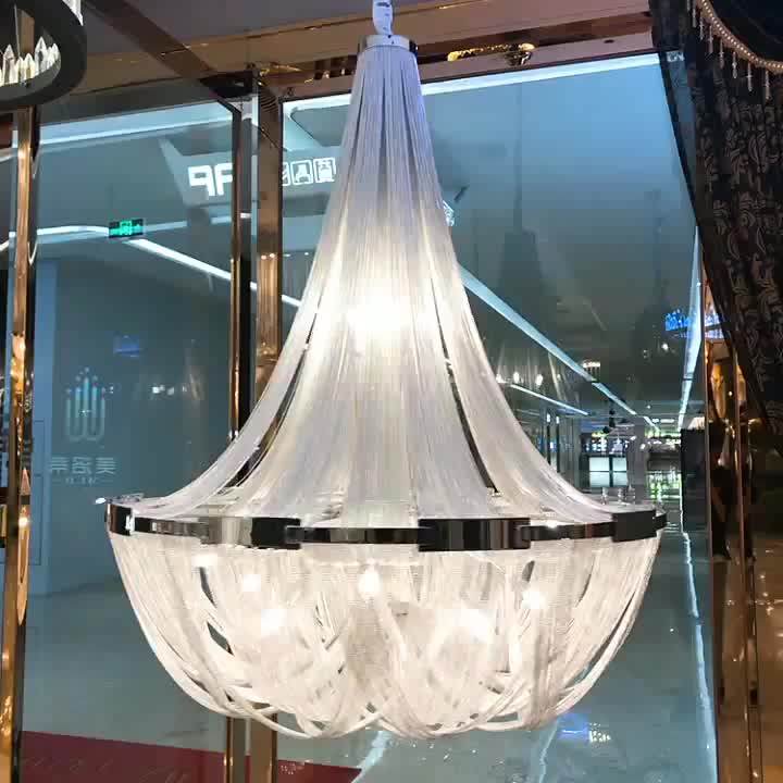 Modern Decorative Big Chain Chandelier Lighting Chandelier Lift System