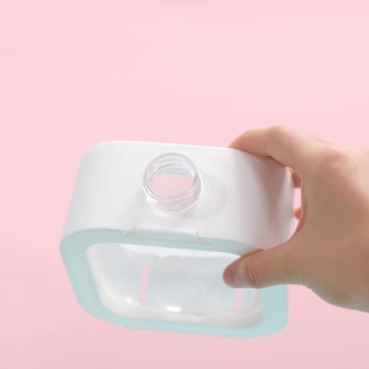 500ml Square White Shaped Liquid Soap Bottles Plastic Cosmetic