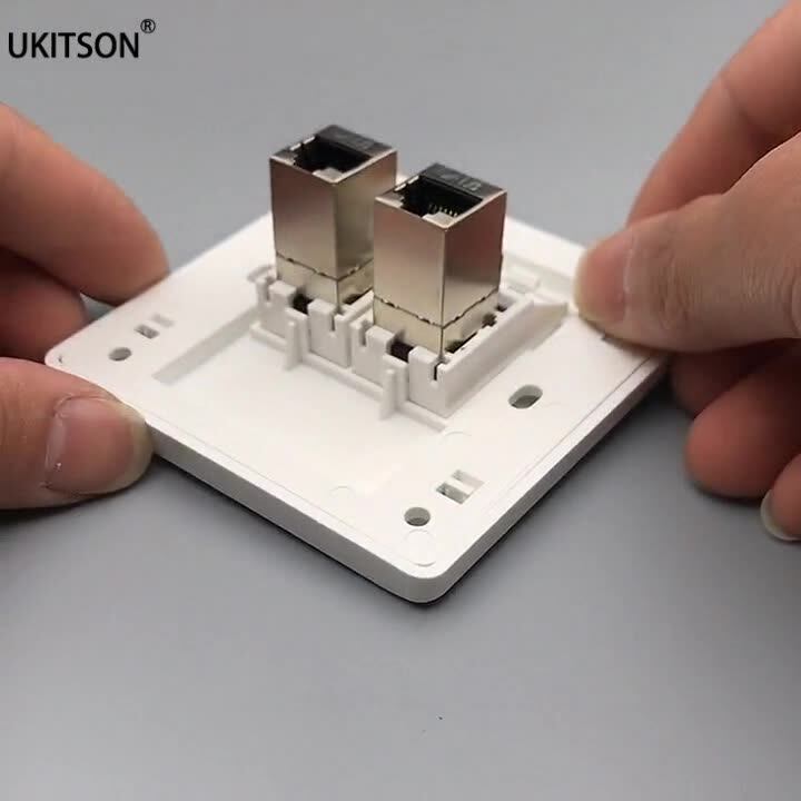 VCE 2 Port Keystone Wall Plate UL Listed