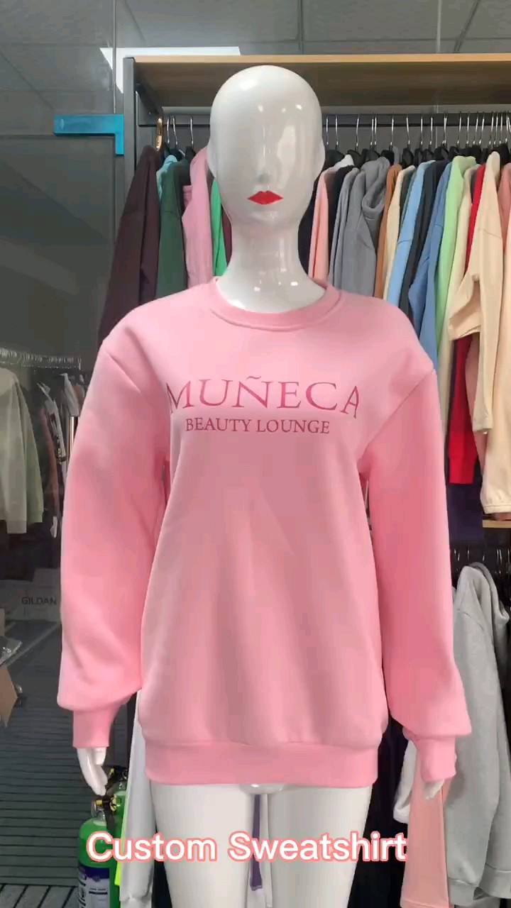 Custom Embroidery Ladies Sweatshirt Jumpers Blank Wholesale Casual Drop