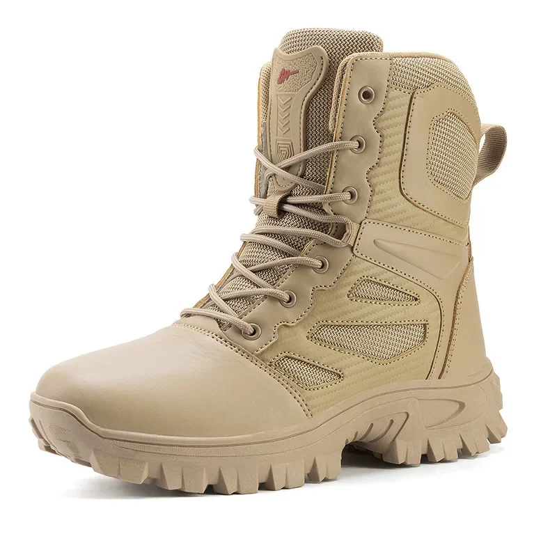 Cross Border in stock Tactical Boots High-top Mid-top Barrel Outdoor Combat Boots Amazon Men's Boots Desert Boots Men's Field Boots