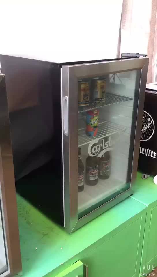 Sc68 Bar Use Beverage Vertical Cold Drink Small Display Fridge With
