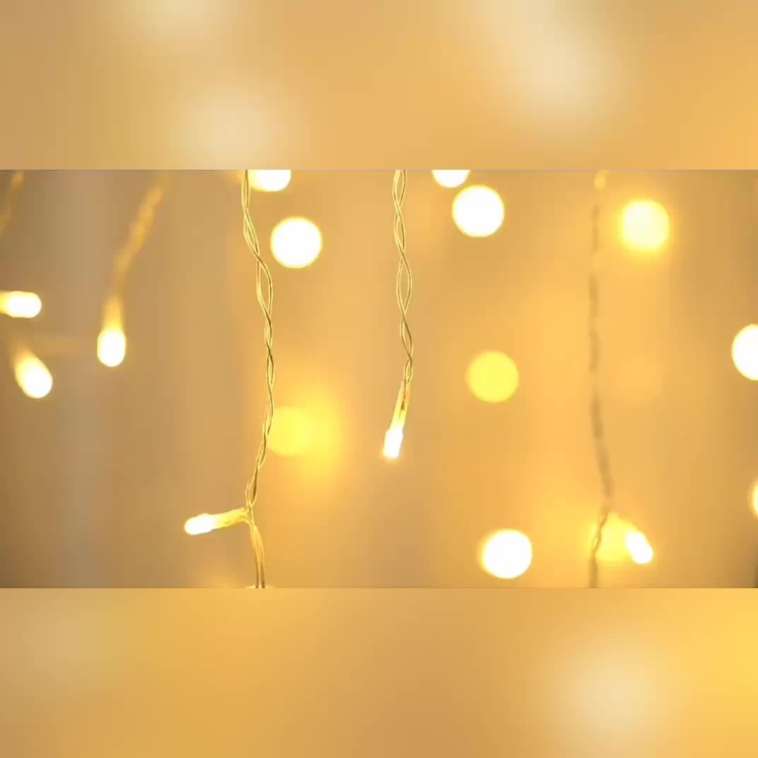 Christmas Waterfall String Lights Led Crystal Twinkle Fairy Curtain