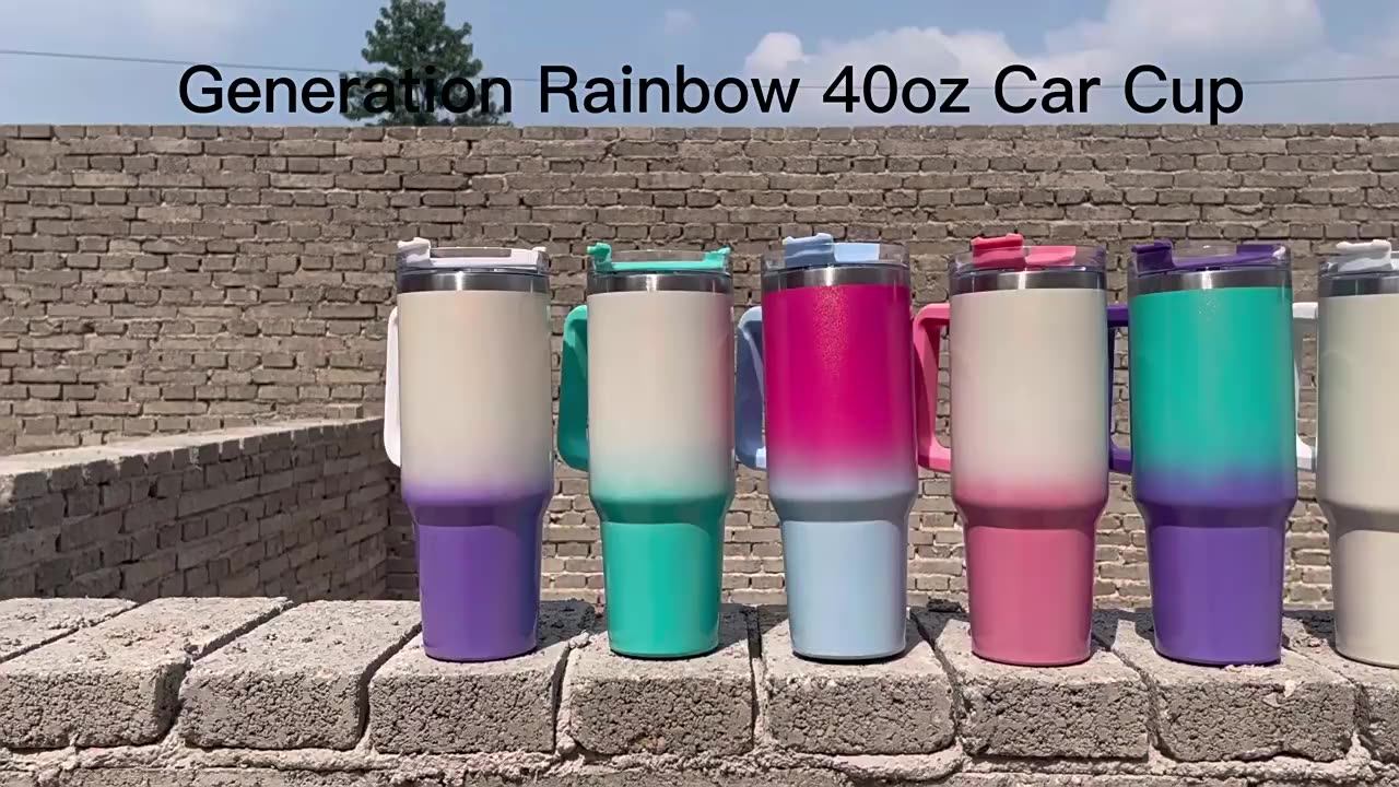 Bulk Price 40 Oz Tumbler Cup With Handle And Straw Custom 40oz Vacuum