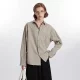HeyHenry Men's 2024 Vintage Wrinkle Dry Pocket Design Shirt Loose Long Sleeve Spring and Autumn Lapel Women's Shirt