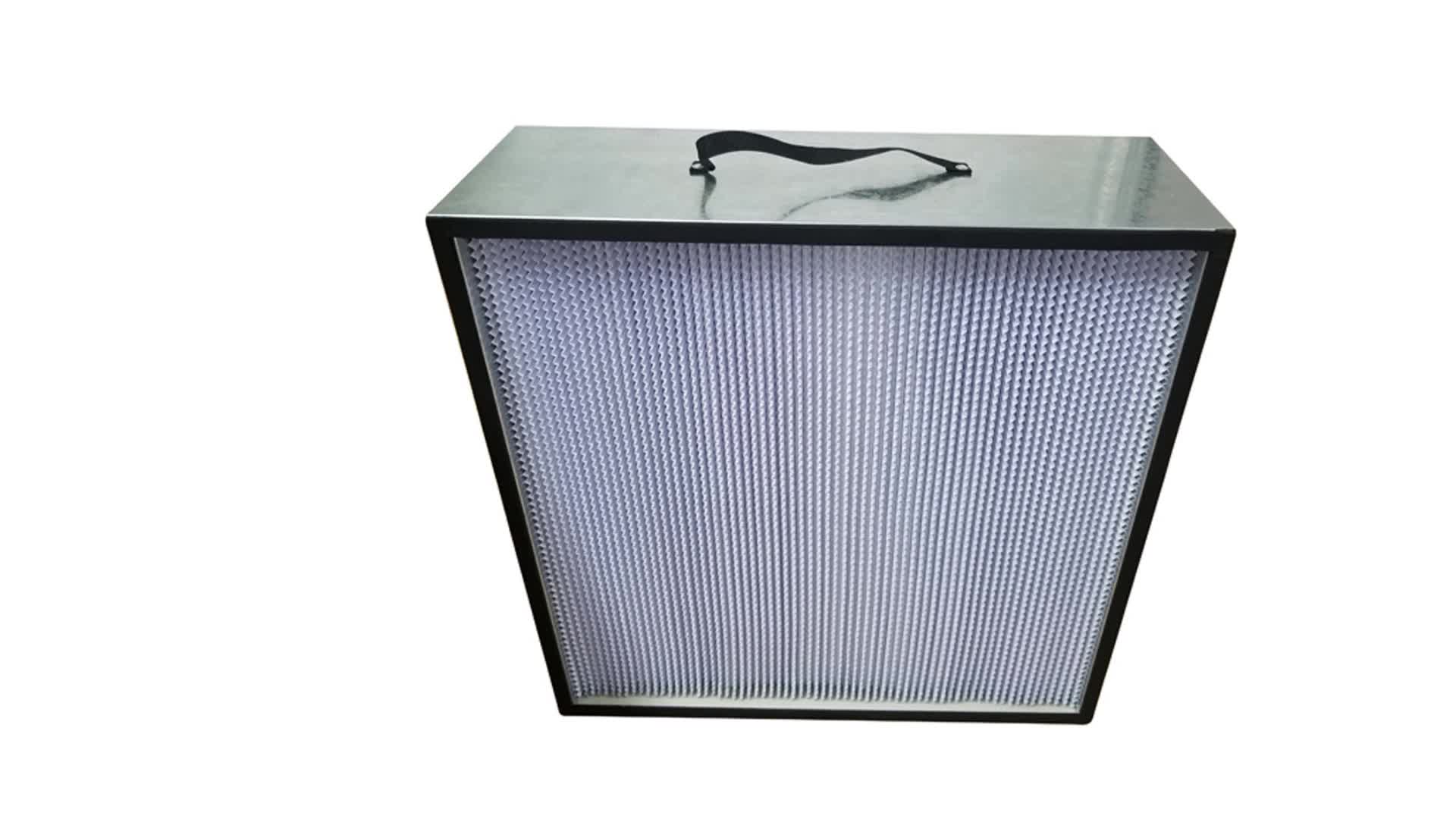 665*670*230mm 26*26*9inch High Efficiency Aluminium Frame Deep Pleat