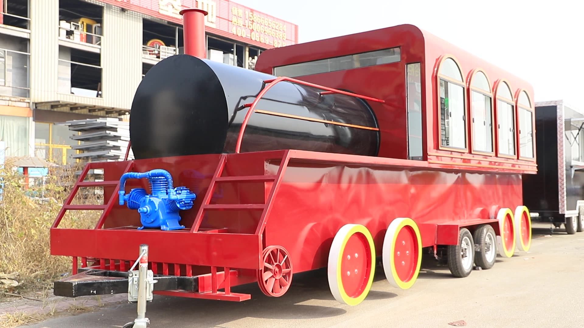 Multifunction Outdoor Street Electric Food Truck Train Type Food