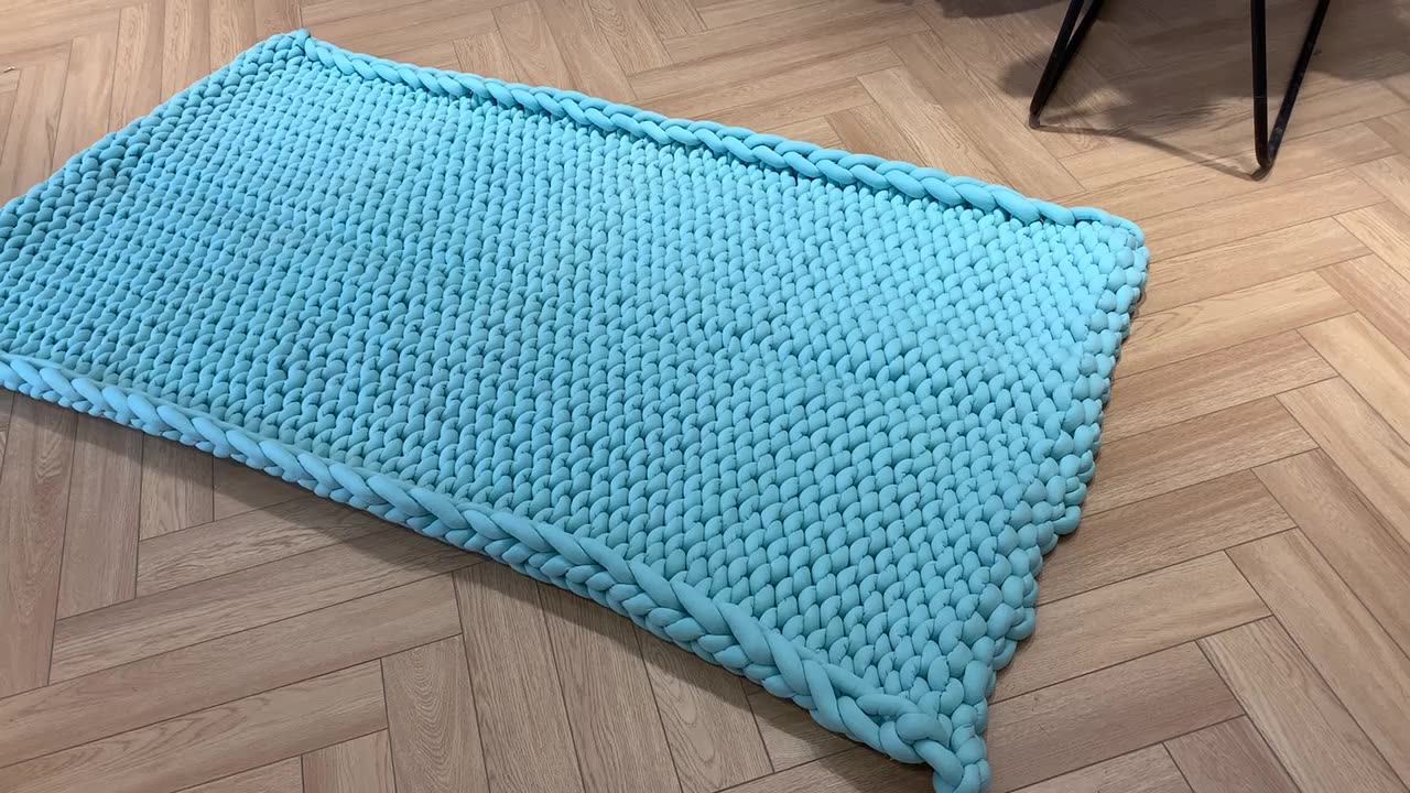 King Size Cable Throw 100 Cotton Tube Arm Knitted Weighted Blanket