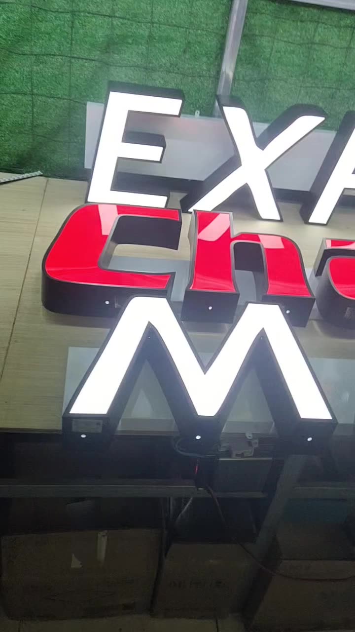 Outdoor Raceway Mounted Store Front Backlit Sign Led Nail Salon Channel