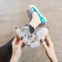 2024新款真皮網紅小白鞋女透氣百搭潮鞋韓版一腳蹬板鞋淺口單鞋