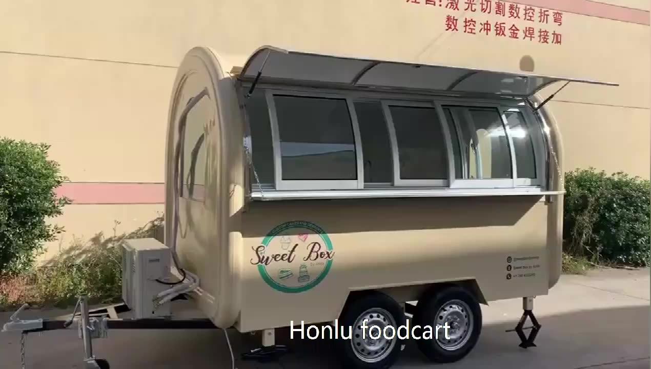 Chinese Price Food Van Mobile Food Trailer Hot Sale Round Food Cart For