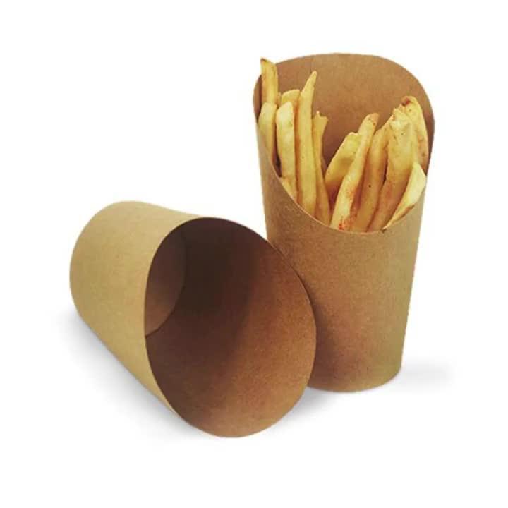 Ecofriendly Compostable 12 16oz Disposable Kraft Paper French Potato