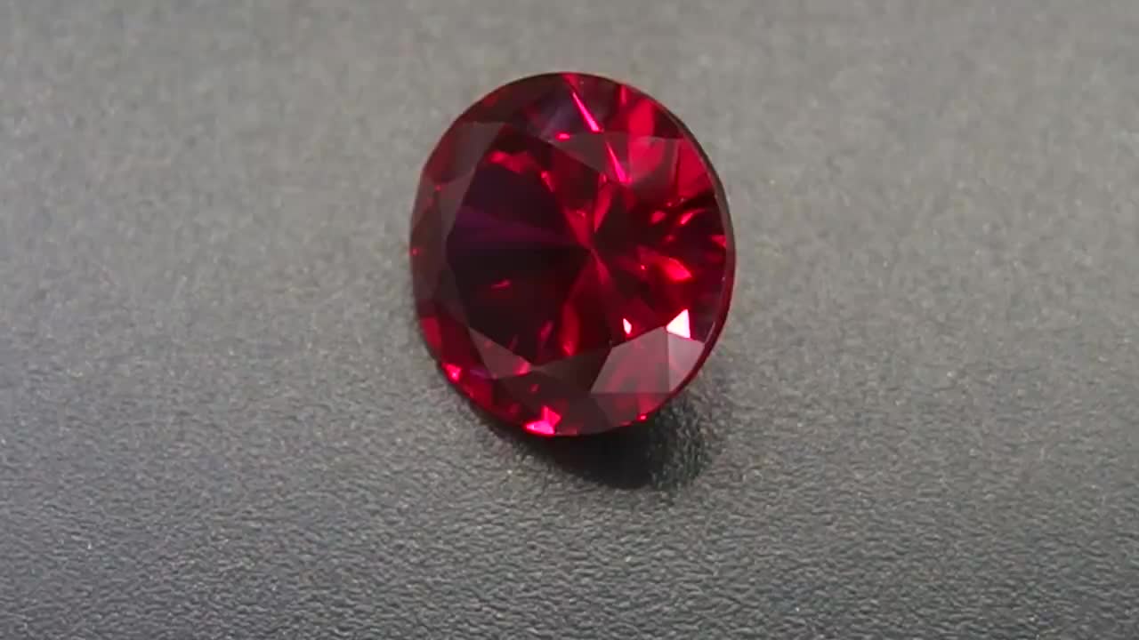 Synthetic Red Ruby Stone Round Ruby Gemstone Corundum Gems - Buy Ruby