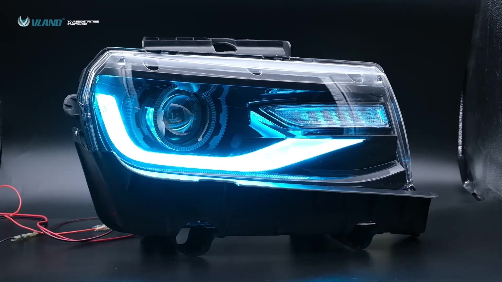 Led Drl Headlights For Camaro 6th Gen 2014 2015 Front Lamps Sequential