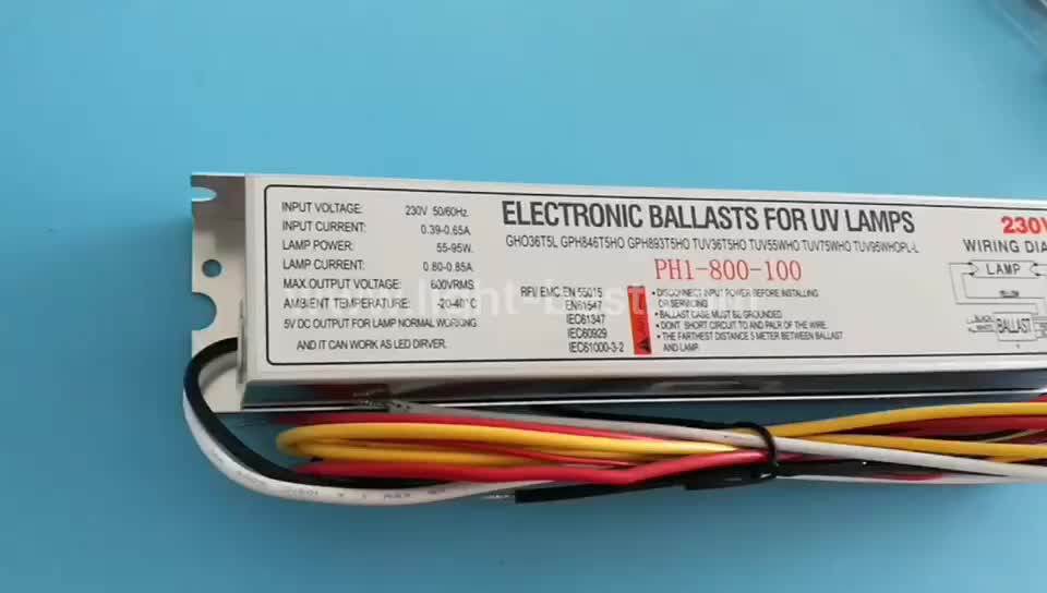 35w 55w 75w T5 T8 Germicidal Lamp Inverter Uv Light Electric Ballast
