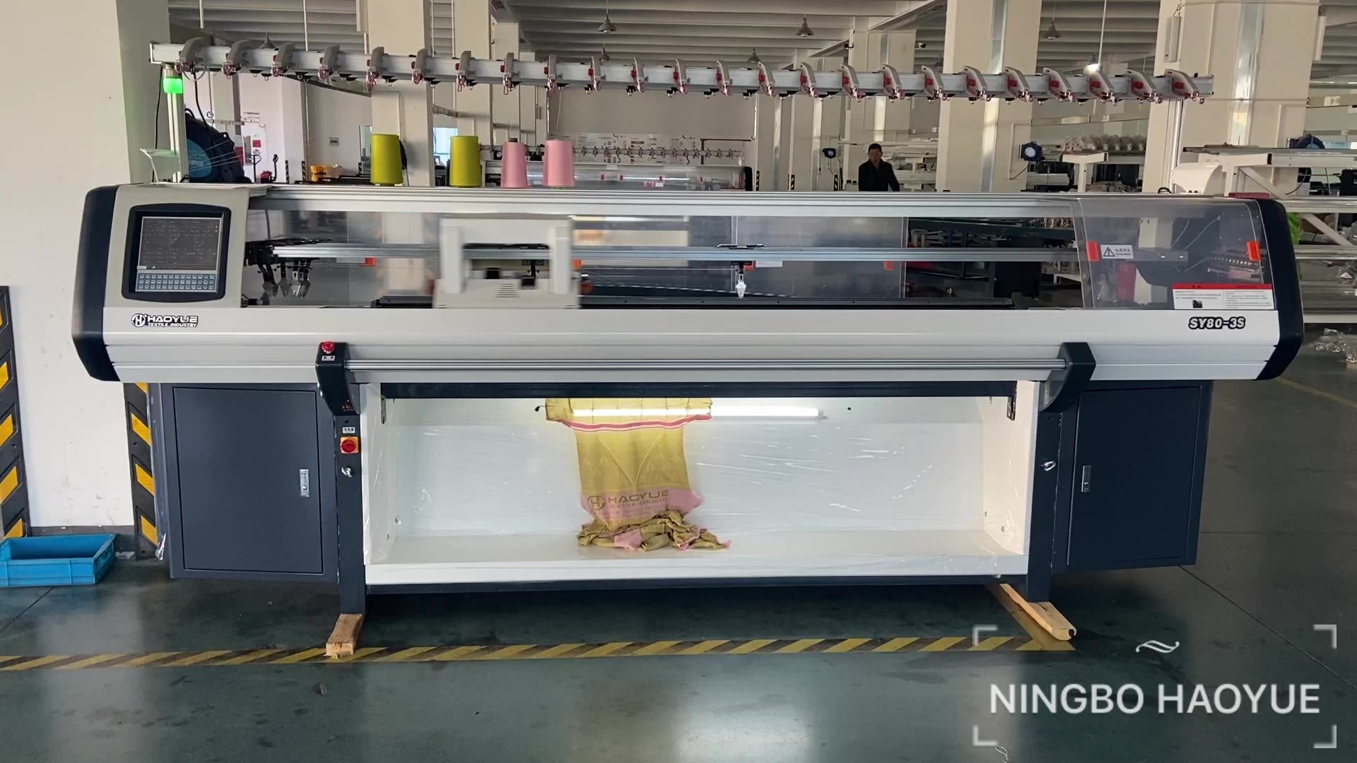 Fully jacquard computerized flat bed knitting machine similar cixing