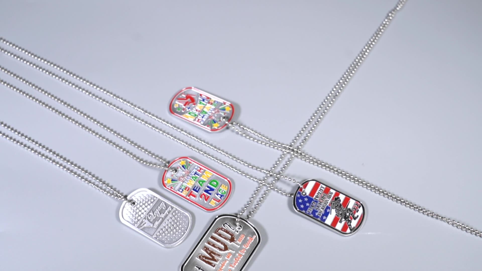 Custom Mens Pendant Tag Metal Name Stainless Steel Blank Necklace