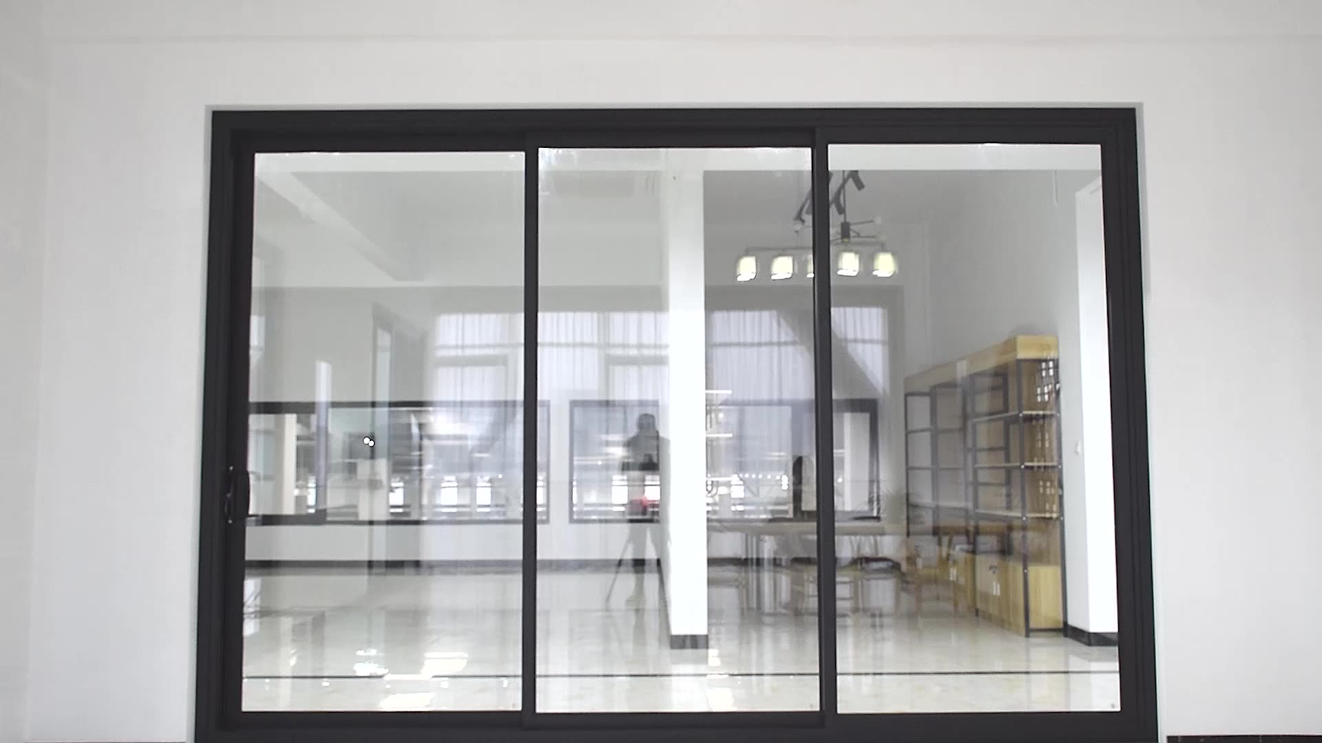 Double Glazed Aluminium Stacking Sliding Double Glass Doors With Lowe