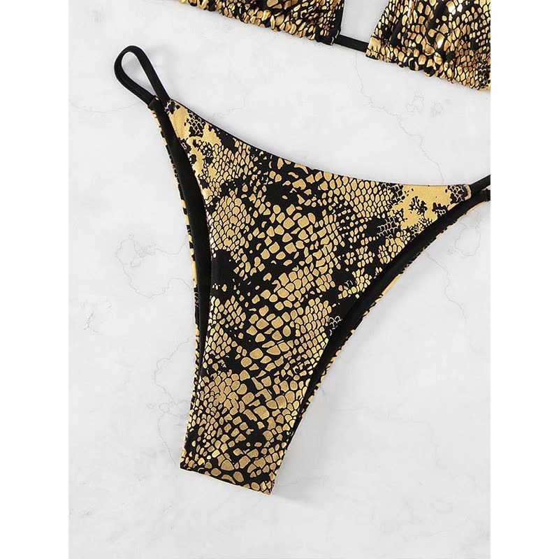 Custom Swimwear Bikini With Logo Transfer Printing Pattern Women