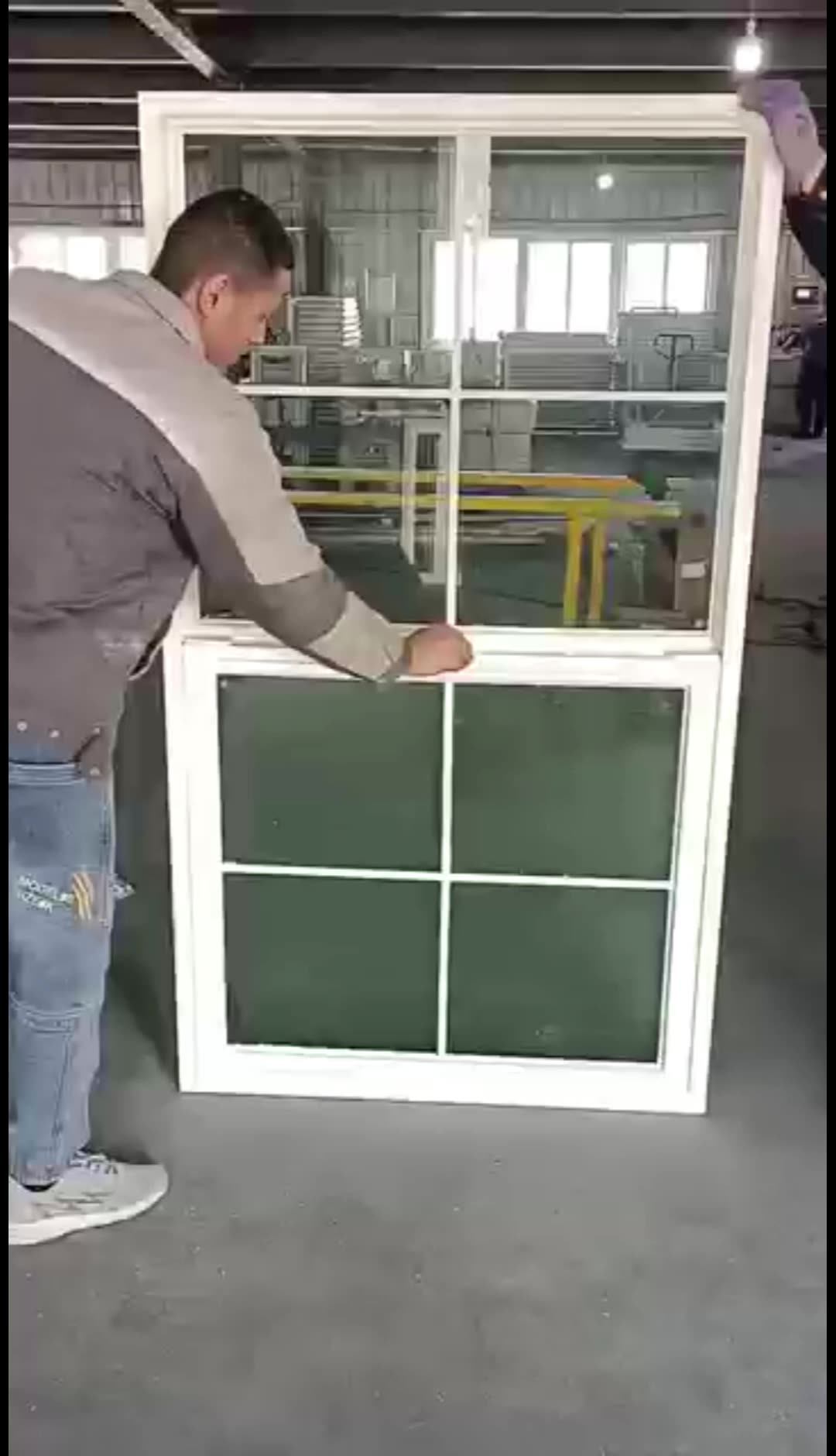 Factory Cheap Price Double Pane Vinyl Single Hung Window Pvc Up Down ...