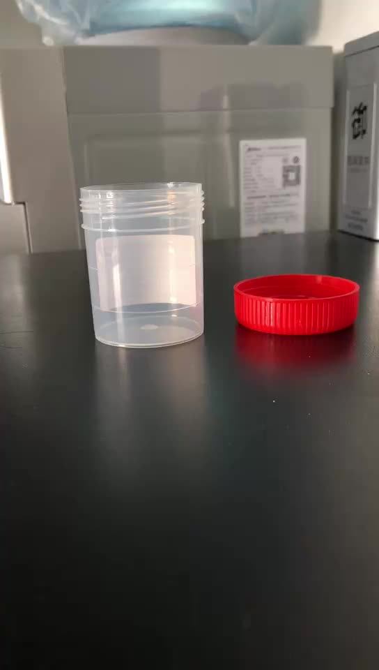 Medical 60ml Disposable Plastic Culture Hospital Male Female Urine Test