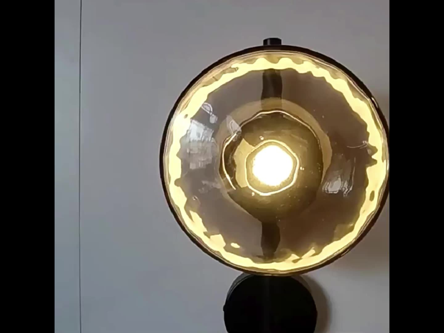 Modern Luxury Led Wall Light Round Glass Indoor Wall Sconces For Living