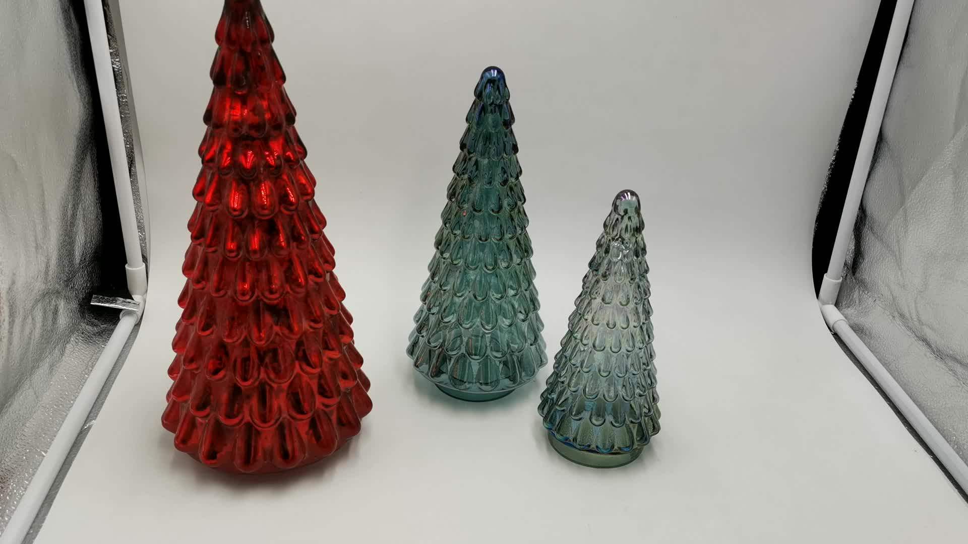 Decorative Mercuryglass Red Hobnail Tabletop Christmas Tree Buy