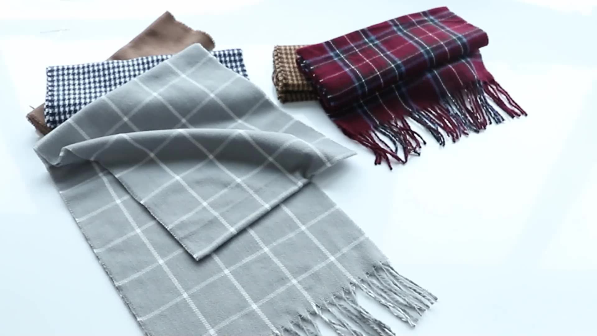 Custom Eco Friendly Recycled Wool Scarves Tassel Long Shawls Winter