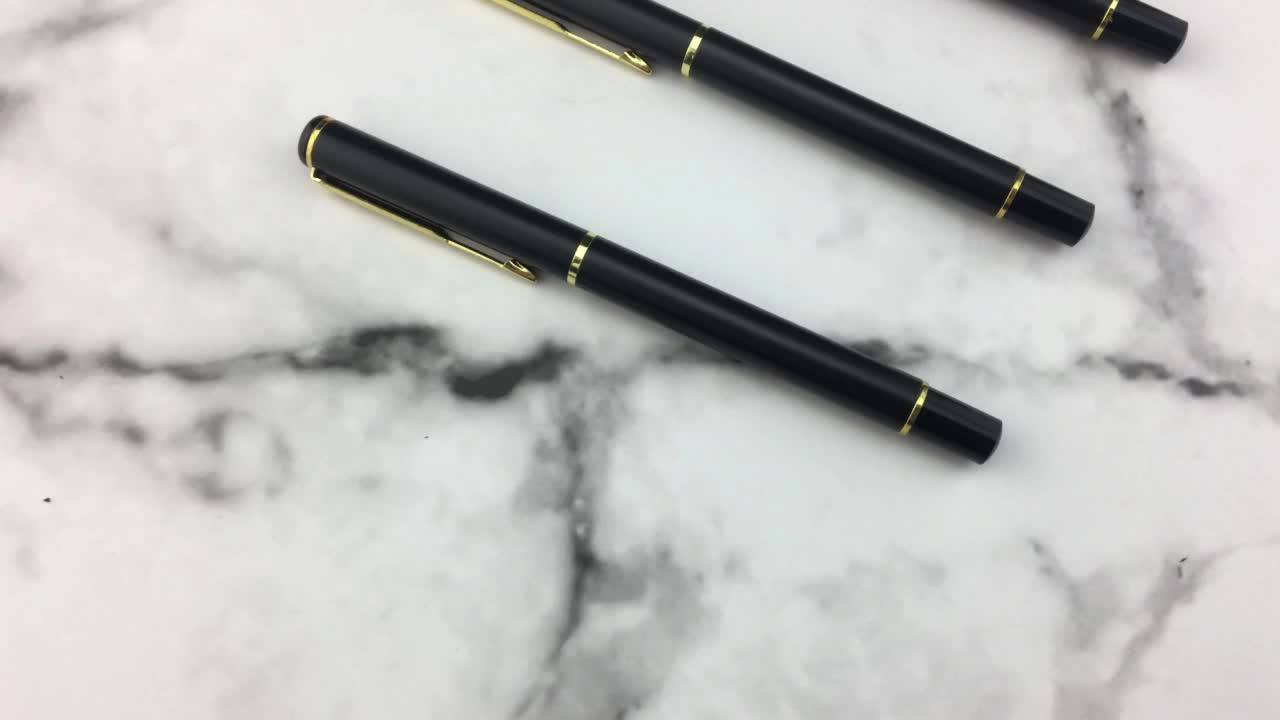 Custom Gold Transparent Fountain Pen Premium Acrylic Carbon Fiber Fountain Pen Parts 1000ml