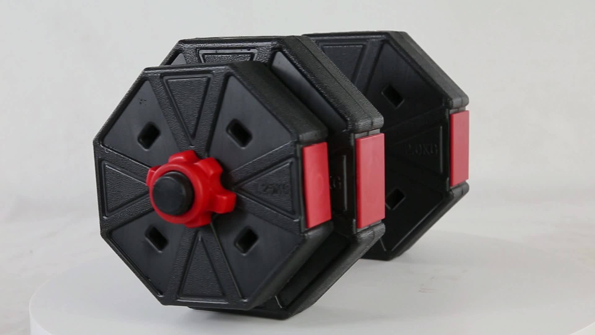 Weight Lifting Fitness Equipment Adjustable Cement Dumbbell Set Plate