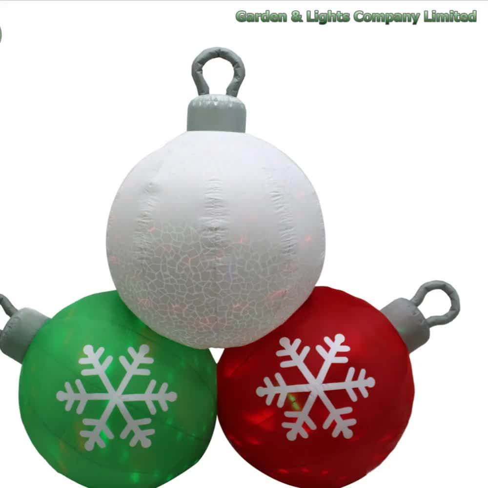 Hot Selling Outdoor 7ft Giant Christmas Light Ball Ornaments Bulk
