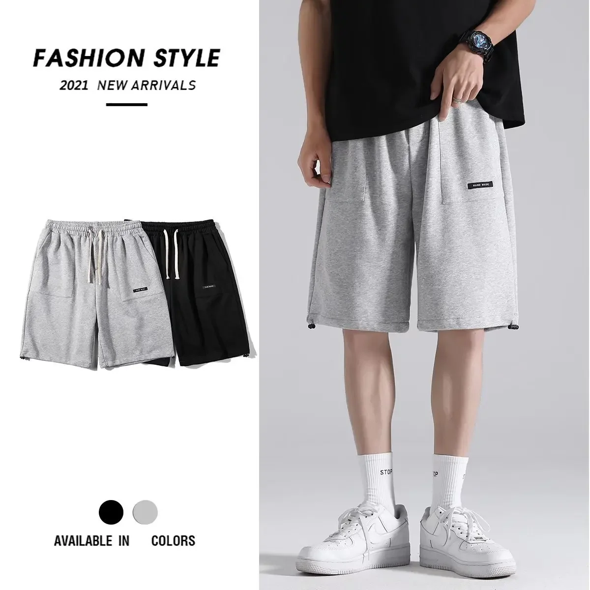 Shorts Spring and Summer 2022 New Sports Outer Wear Loose Slimming Straight Simple Five-point Pants