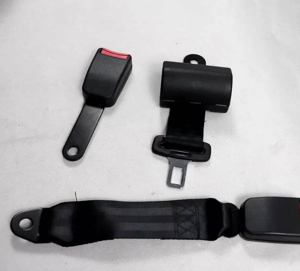 Black Color Polyester Material Seat Belt Small Plastic Seat Belt Buckle