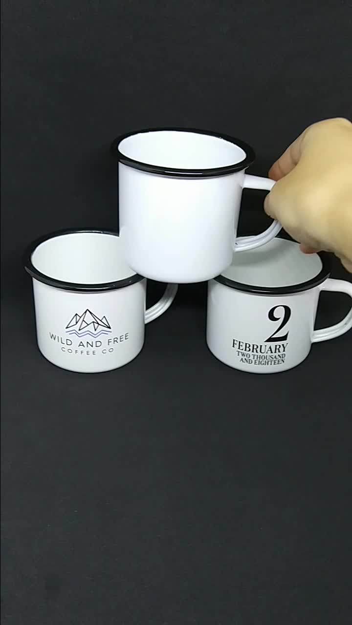 Widely Used Logo Custom Camping Enamel Mug Coffee Milk Cup Hiking