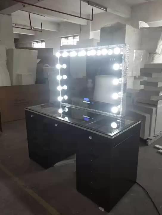 2020 Slaystion Makeup Station Studio Dressing Table With Lighted Makeup Mirror Bedroom Furniture