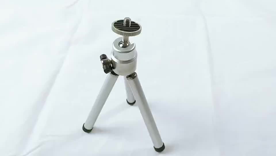 Massa Digital Camera Table Tripod Small Aluminium Silver Mini Tripod