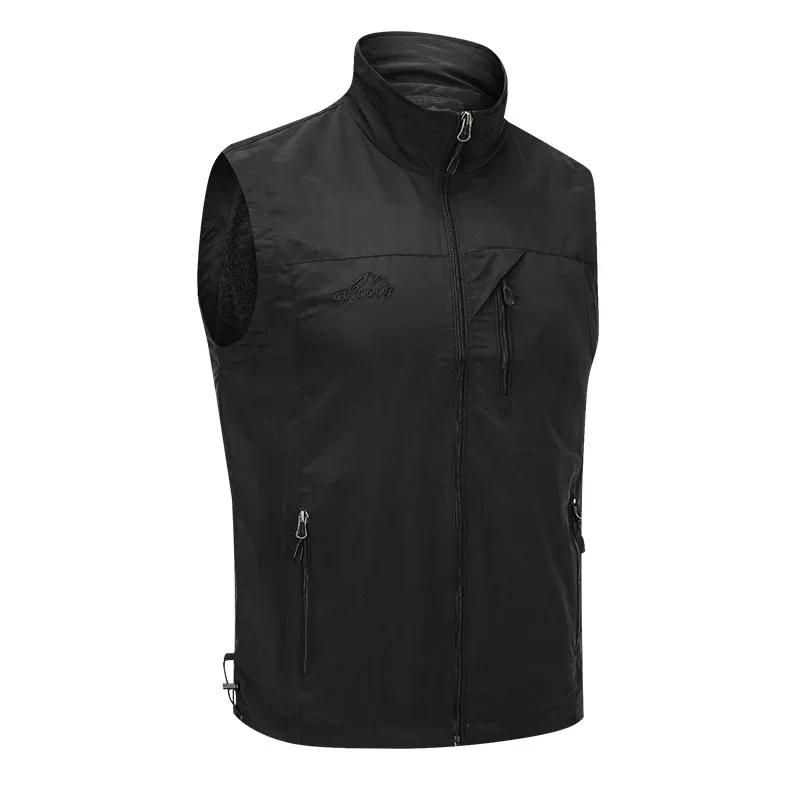 Men's Vest Multifunctional Photography and Videography Mesh Fishing Vest with Multiple Pockets Summer Style Large Pockets Back Vest