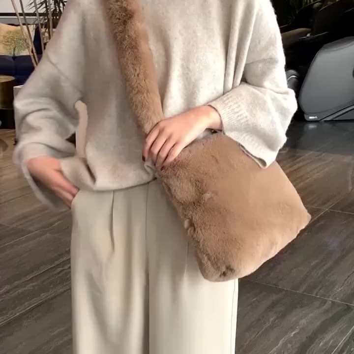 fluffy messenger bag