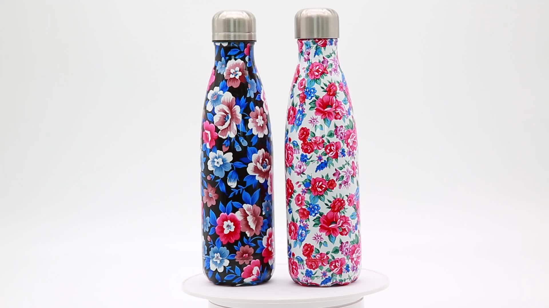Flowers Double Wall Vacuum Insulated Stainless Steel Shaped Water