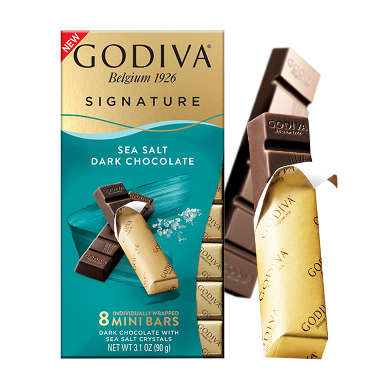 GODIVA/歌帝梵海盐条烤黑巧克力礼盒90g