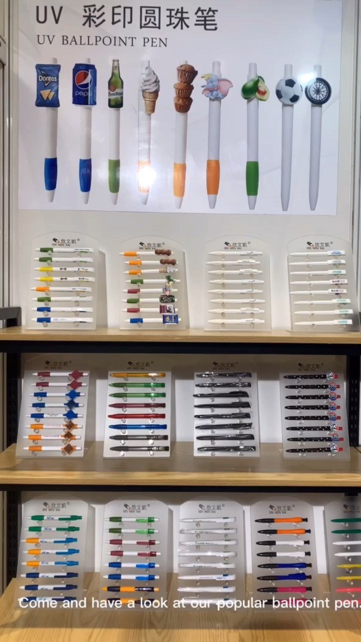 Advertising Promotional Novelty Clip Custom Design Plastic Pen Bic Plastic Advertising Ball