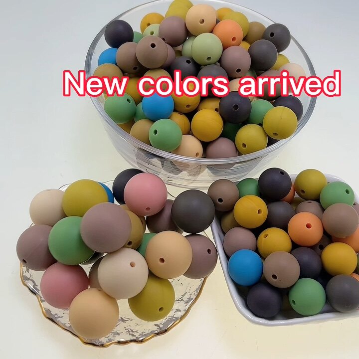 Custom 180 Colors Soft Silicone Beads BPA-Free Pacifier Keychain