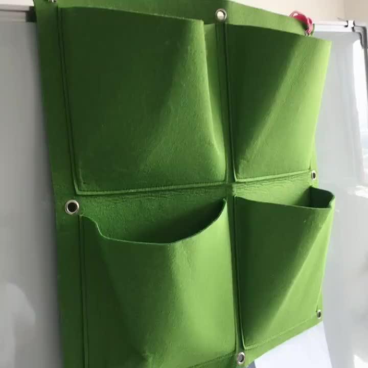 2 To 72 Pockets Vertical Wall Hanging Planters Growing Pots Felt