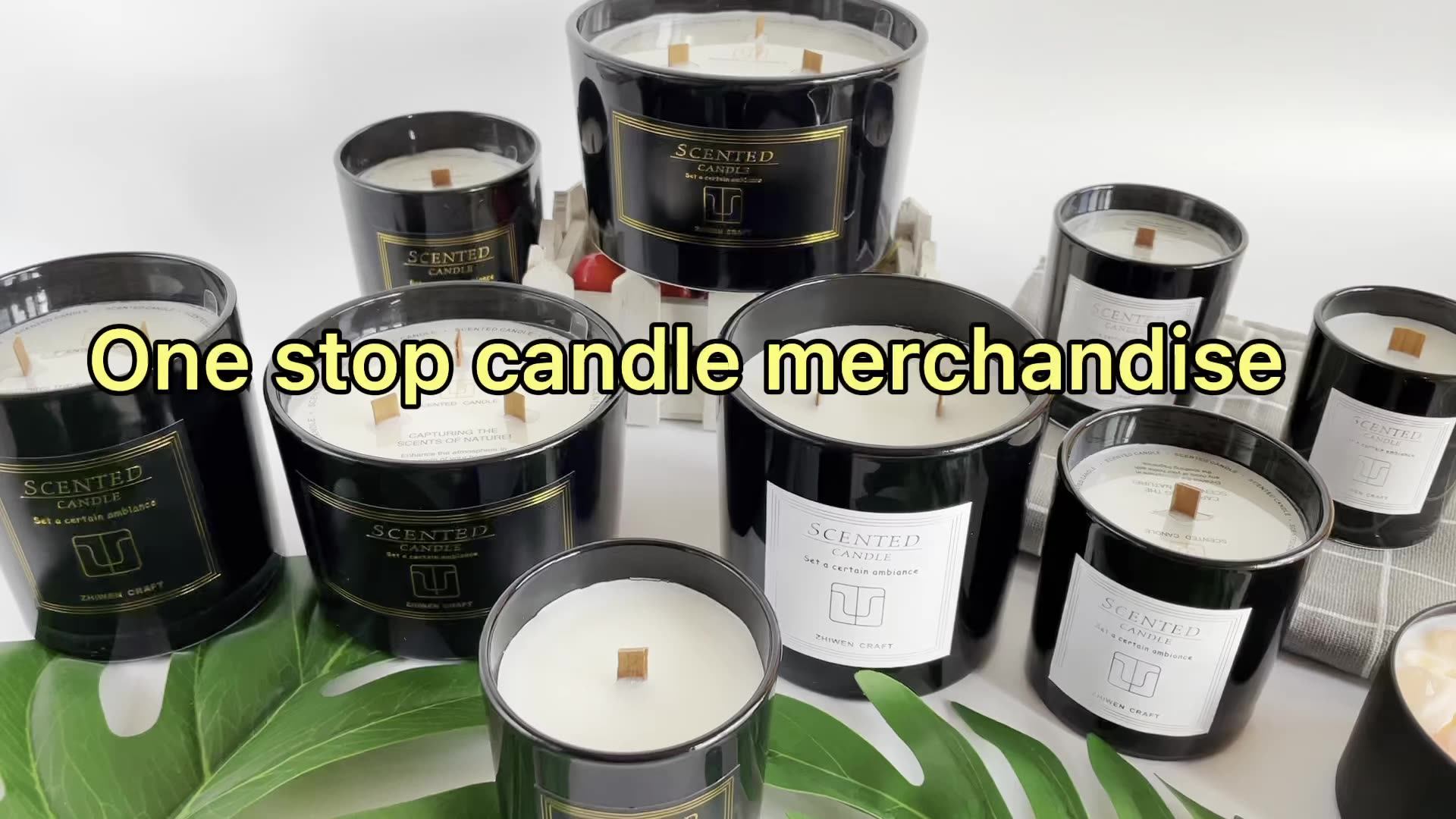 Custom 8oz Jar Scented Candle Glass New Candles Pillar Wholesale Wood