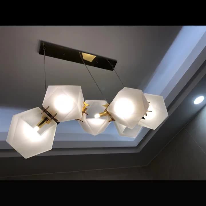 Gold Inside Black Outside Wholesale Modern Metal Box Pendant Light