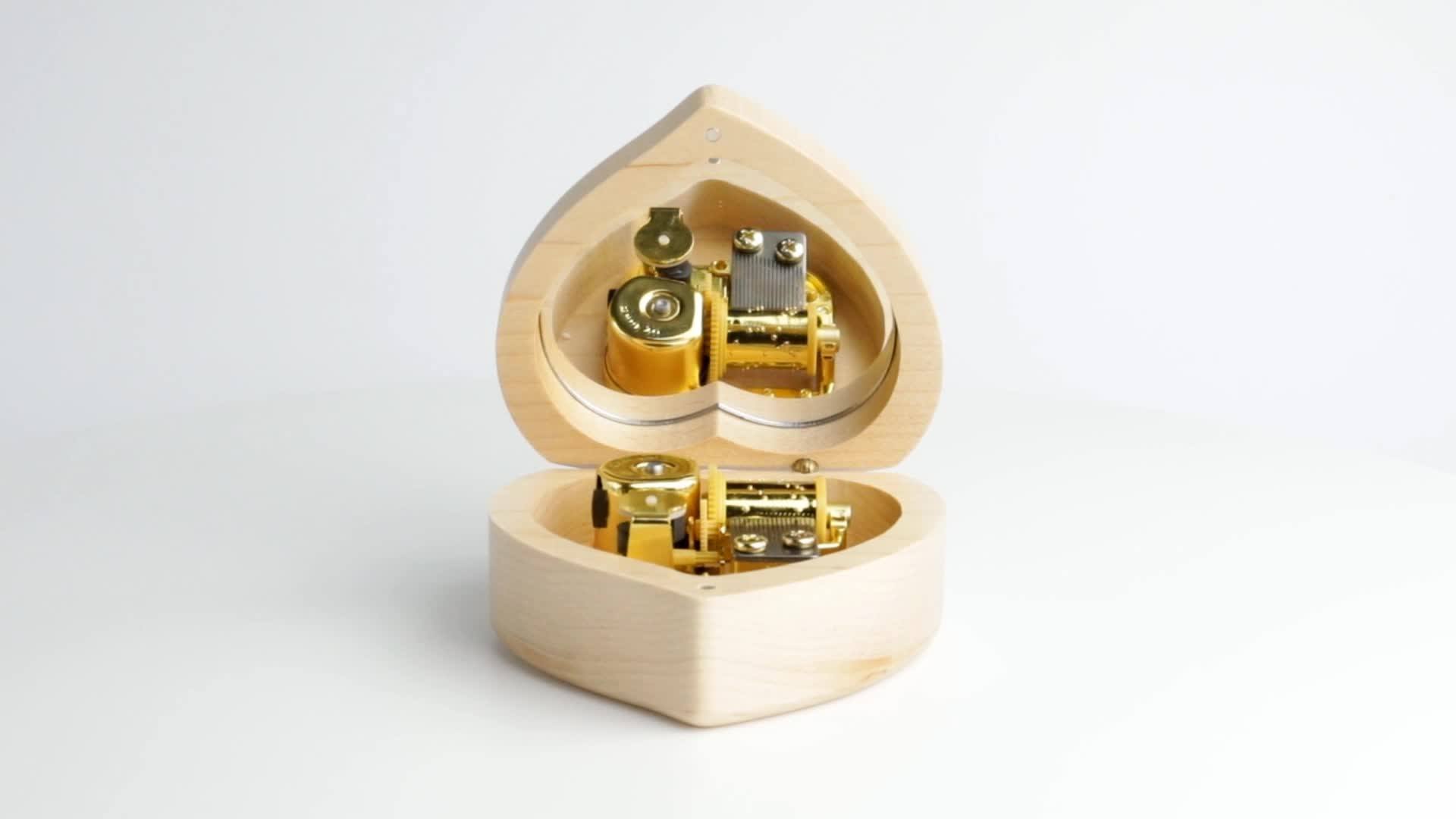Original Wooden Heart Shaped Gift Boxes Music Box Buy Sankyo Music