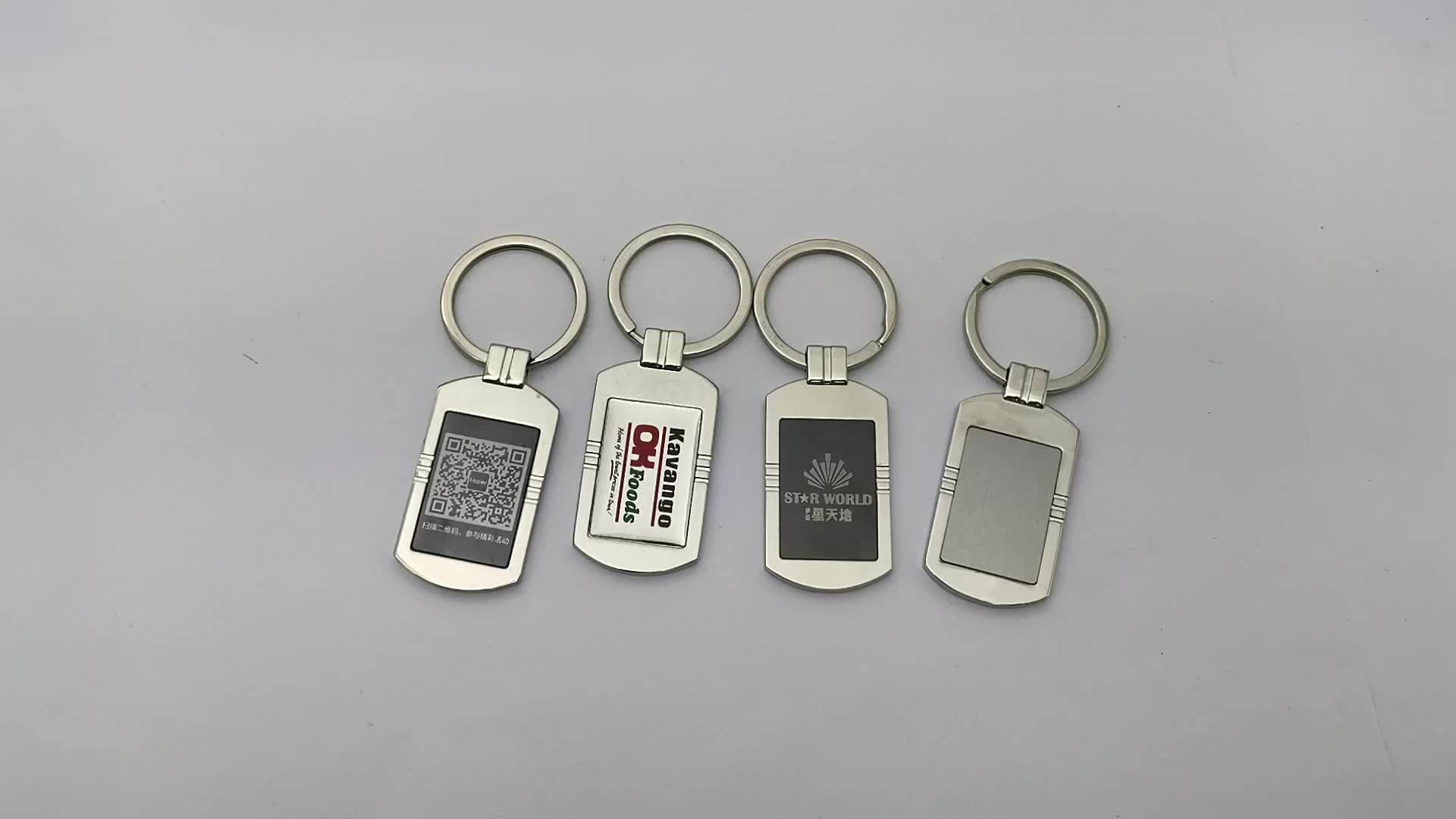 Rectangle Custom Logo Epoxy Resin Metal Key Chain Keychain Buy Metal