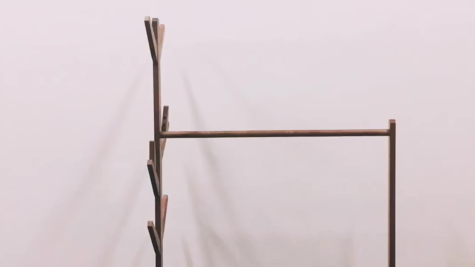 Unique Wooden Coat Racks Free Standing Clothes Hanger Tree Shelf Buy